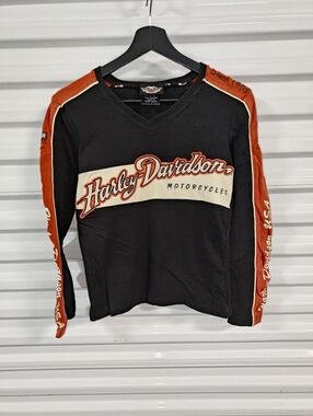 Harley-Davidson Motorcycles  - Pullover V-Neck Sweatshirt - Size XS